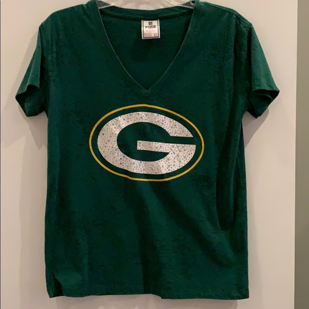 Green Bay Packers Bling T-Shirt Size XS